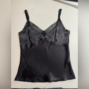 George Black Satin Tank Top